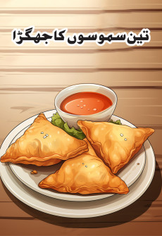 Book cover for Teen Samoso ka Jhaghra