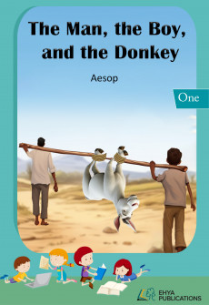 Book cover for The Man, the Boy, and the Donkey